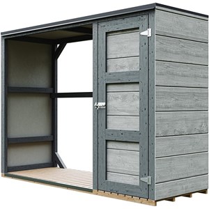 Abri à bûches extérieur75x217xh159cm abri à outils 1,09m²+0.53m²tundra cavern