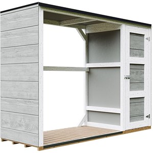 Abri à bûches extérieur 75x217xh159cm abri à outils 1,09m²+0.53m²tundra grey