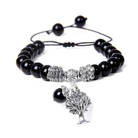 Bracelet arbre de vie en onyx