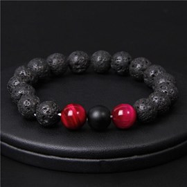 Bracelet courage en oeil de tigre violet