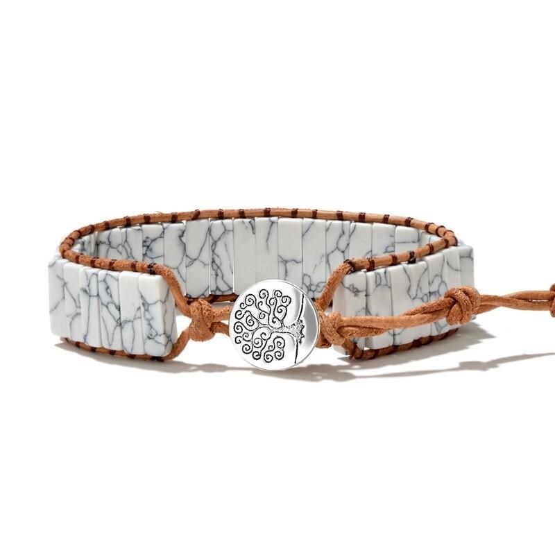 Natura-Zen - Bracelet manchette en howlite