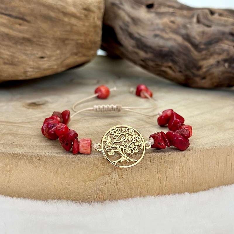 Bracelet arbre de vie en corail rouge (Les énergies positives) - Image 1