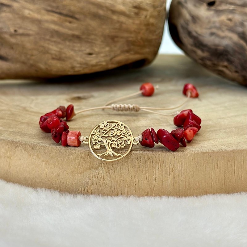 Bracelet arbre de vie en corail rouge (Les énergies positives) - Image 2