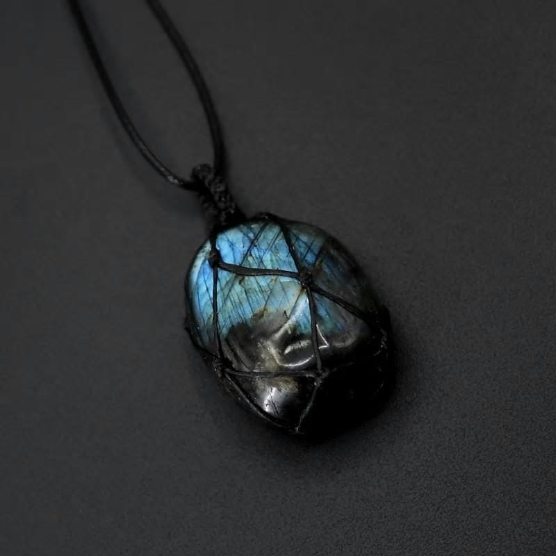 Collier pierre naturelle labradorite - Nature & plantes