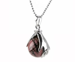 Collier vitalité en rhodochrosite