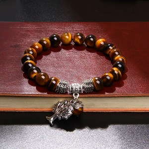 Bracelet arbre de vie en oeil de tigre