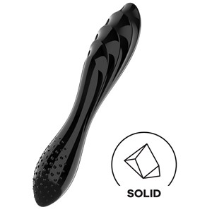 Gode en verre satisfyer dazzling crystal 1  noir