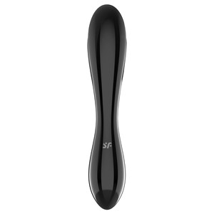Gode en verre satisfyer dazzling crystal 1  noir