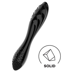 Gode en verre satisfyer dazzling crystal 1  noir