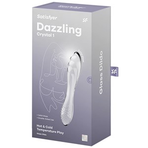 Gode en verre satisfyer dazzling crystal 1 transparent