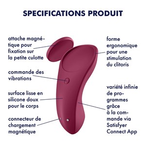 Stimulateur de clitoris satisfyer  sexy secret – vibromasseur culotte