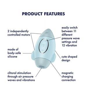 Stimulateur de clitoris satisfyer  mission control bleu