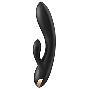 Vibro rabbit connecté  satisfyer double flex noir