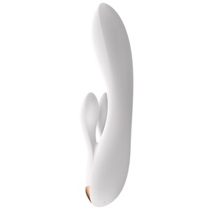 Vibro rabbit connecté satisfyer double flex blanc