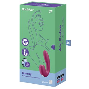 Stimulateur de clitoris connecté sunray satisfyer framboise