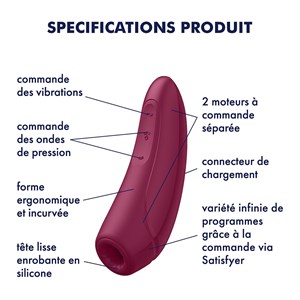 Stimulateur de clitoris satisfyer curvy 1+ rose