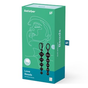 Kit de 2 chapelets satisfyer beads - noirs