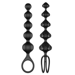 Kit de 2 chapelets satisfyer beads - noirs