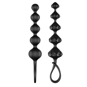 Kit de 2 chapelets satisfyer beads - noirs