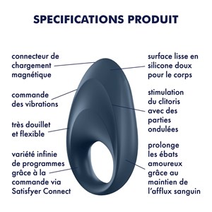 Cockring connecté satisfyer mighty one