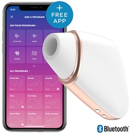 Stimulateur de clitoris connecté love triangle satisfyer blanc