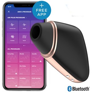 Stimulateur de clitoris connecté love triangle satisfyer noir