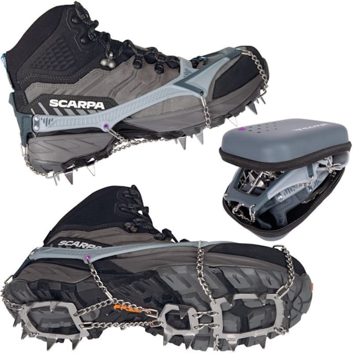 Crampons Neige 8 Dents Antidérapants 36-42 – Chaussures Cramponnées Pour Glace, Neige, Randonnée Hiver, Pêche Sur Glace – Sécurité Maximale