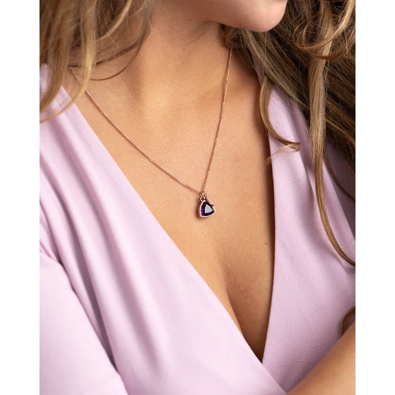 Collier zoya purple amethyste