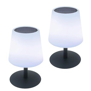 Lot de 2 lampes de table sans fil gris standy tiny