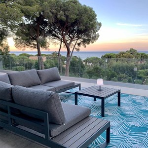 Lot de 2 lampes de table sans fil gris standy tiny