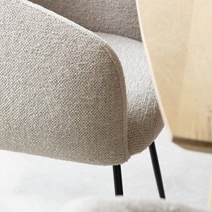 Chaise tissu écru