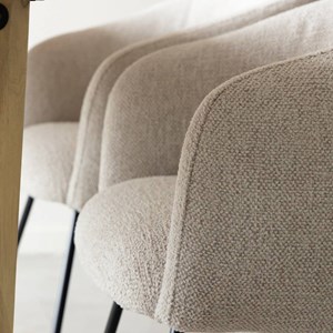 Chaise tissu écru