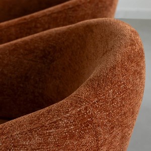 Chaise tissu terracotta