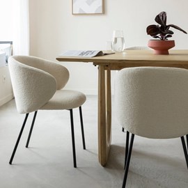 Chaise tissu bouclette