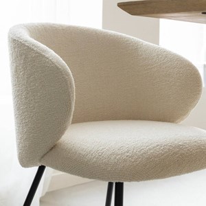 Chaise tissu bouclette