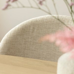 Chaise tissu écru