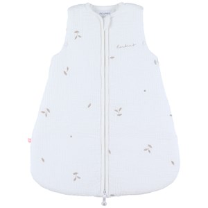 Gigoteuse blanche brodée en gaze de coton bio (50 cm)