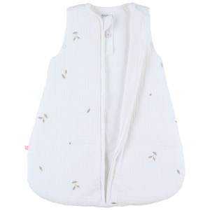 Gigoteuse blanche brodée en gaze de coton bio (50 cm)