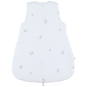 Gigoteuse blanche brodée en gaze de coton bio (50 cm)