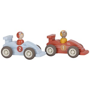 Set de 2 voitures de course en bois