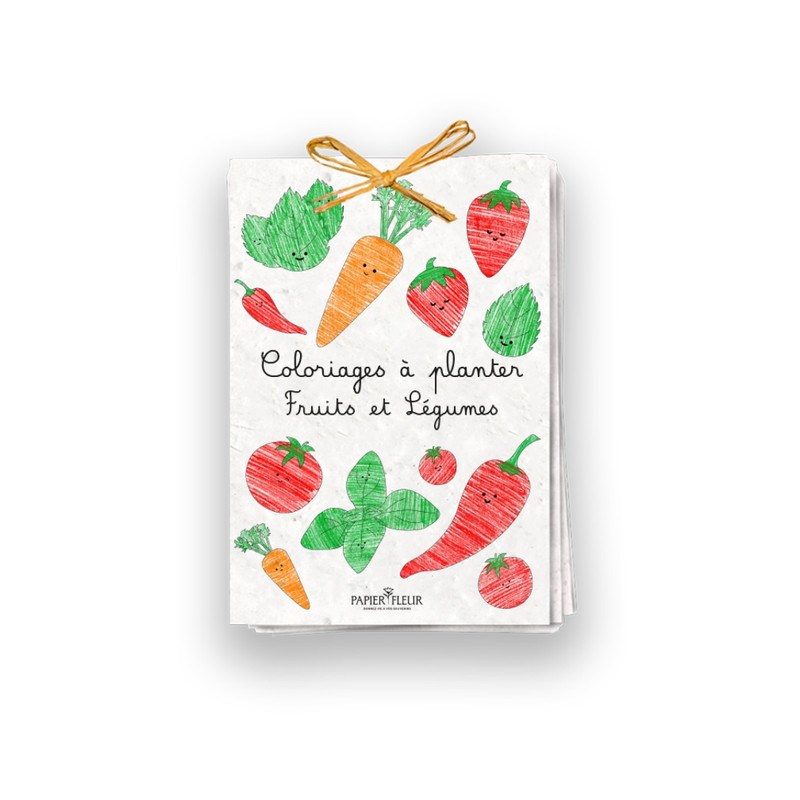 Cahier de coloriage à planter fruits & légumes