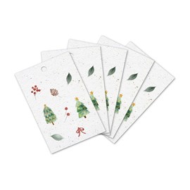 Lot de 5 etiquettes cadeau à planter