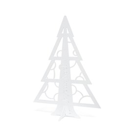 Sapin de noël miniature - blanc métallisé