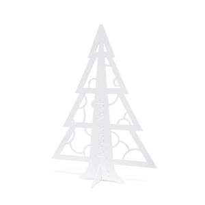 Sapin de noël miniature - blanc métallisé