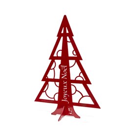 Sapin de noël miniature - rouge brillant