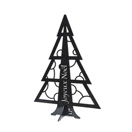 Sapin de noël miniature - noir mica perlé