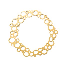 Couronne de noël en métal - or satiné