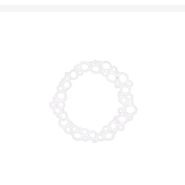 Couronne de noël en métal - blanc métallisé