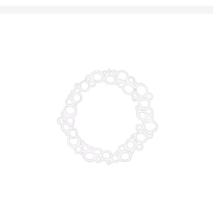 Couronne de noël en métal - blanc métallisé