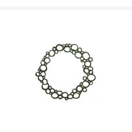 Couronne de noël en métal - vert sapin